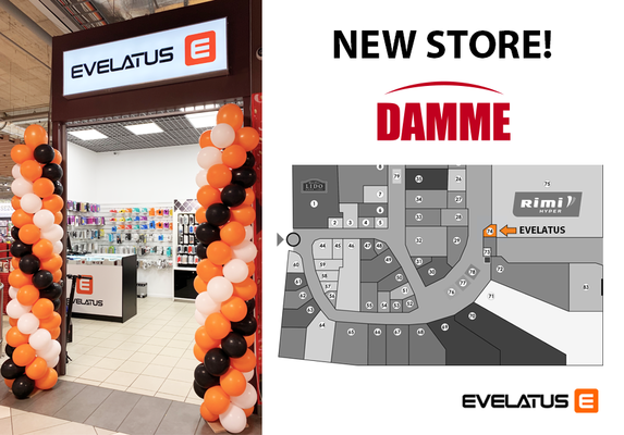 Новый магазин Evelatus – T/C Damme!