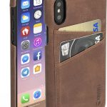 Чехол универсальная книжка Krusell Apple Sunne 2 Card Cover Apple iPhone X vintage cognac (61104) 