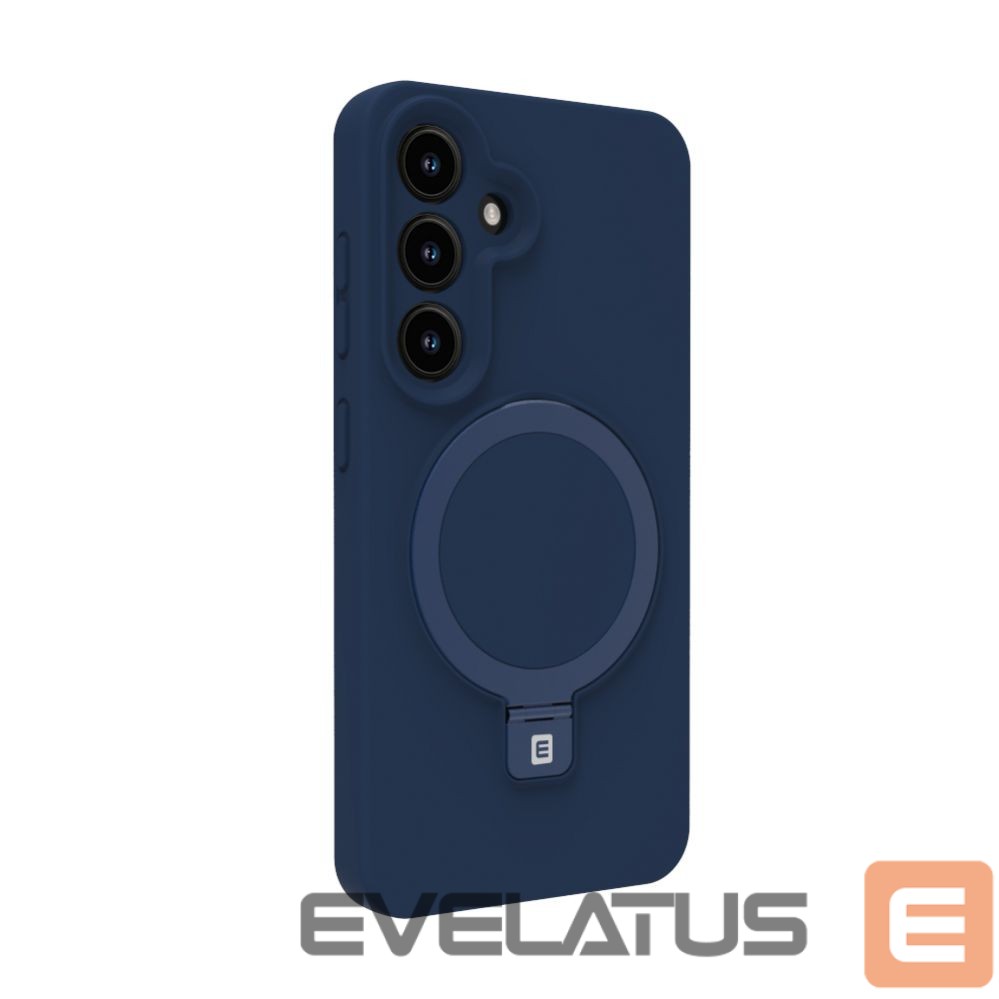 Чехол на заднюю панель Evelatus Samsung Galaxy S25 Premium Magnetic with Stand Soft Touch Silicone Case Midnight Blue