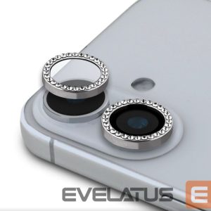 Защитное стекло Guess Apple iPhone 16/16 Plus Fixed Glliter Protective Lens Silver