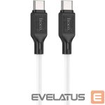 Кабель Hoco  X90 Cool 60W silicone charging data cable for Type-C to Type-C White