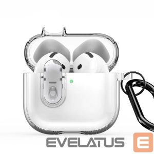 Чехол для наушников Dux Ducis Apple AirPods 4 PECL Series PC+TPU Cover with Hook Clear