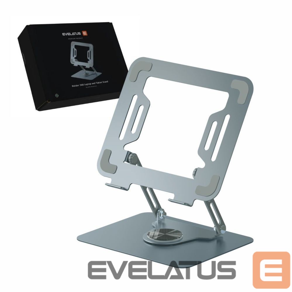 Другой аксессуар для компьютера Evelatus Universal L25-C Holder 360 Laptop Stand L25-CHLS Aluminium Silver