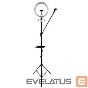 Кольцевой держатель iLike  S12 LED Selfie 31cm Ring Light Lamp + Tripod Stand 2.1m + Shelf & 3x phone / Mic Holder Black