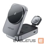 Беспроводное зарядное устройство Acefast  E22 Desktop 3-in-1 Wireless Chargingholder Metal Grey
