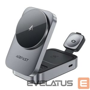 Беспроводное зарядное устройство Acefast  E22 Desktop 3-in-1 Wireless Chargingholder Metal Grey