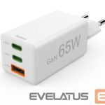 Адаптер Hama  Mini Euro Plug USB Travel Charger, 2x USB-C, 1x USB-A, 65W White
