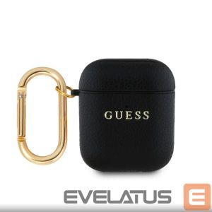 Чехол для наушников Guess Apple AirPods 1/2 PU Grained Classic Logo Case Black