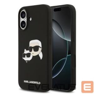 Чехол на заднюю панель Karl Lagerfeld Apple iPhone 17 Liquid Silicone Double Heads MagSafe Case Black