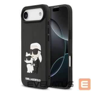 Чехол на заднюю панель Karl Lagerfeld Apple iPhone Air 3D Rubber Karl and Choupette Case Black