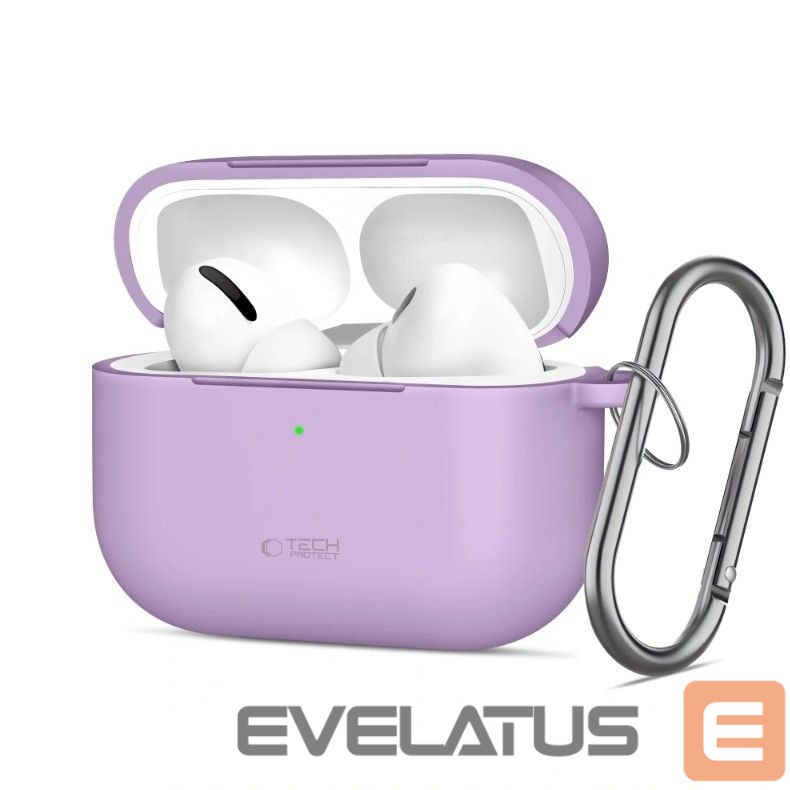 Чехол для наушников Tech-Protect Apple AIRPODS PRO 3 SILICONE HOOK Lavender