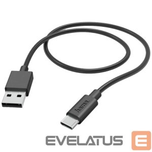 Кабель Hama  Charging Cable USB-A to USB-C 1m Black