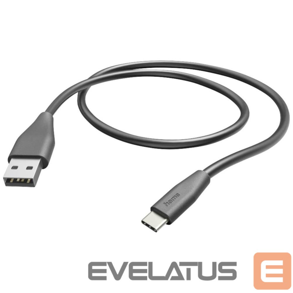 Кабель Hama Charging Cable USB-A to USB-C 1.5m Black