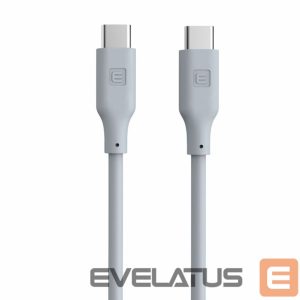 Кабель Evelatus  Evelatus USB C to USB C Silicone Cable 1.2M 60W / 20V3A White