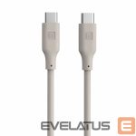 Кабель Evelatus  Evelatus USB C to USB C Silicone Cable 1.2M 60W / 20V3A Warm Gray