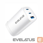 Адаптер Evelatus  65W Max Fast Charger CN USB-C1/USB-C1/USB-A White