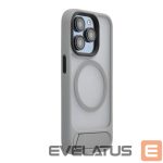 Чехол на заднюю панель Evelatus Apple iPhone 16 Rubber Coated MagSafe With Stand Case Silver