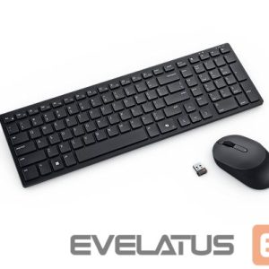 Компьютерная клавиатура Dell  | Silent Keyboard and Mouse | KM555 | Keyboard and Mouse Set | Wireless | Ukrainian (QWERTY) | Black | 2.4 GHz, Bluetooth 5.1 | Wireless connection 