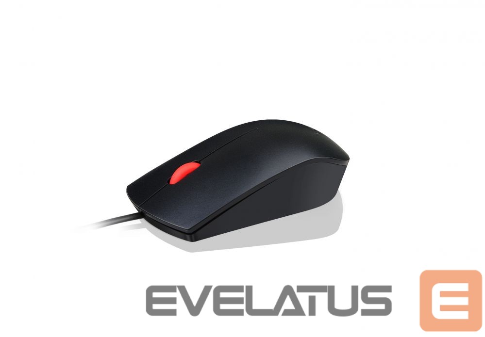 Компьютерная мышь Lenovo Essential USB Wired Mouse, 1600 DPI, 1.8 m, 3 Buttons, Black