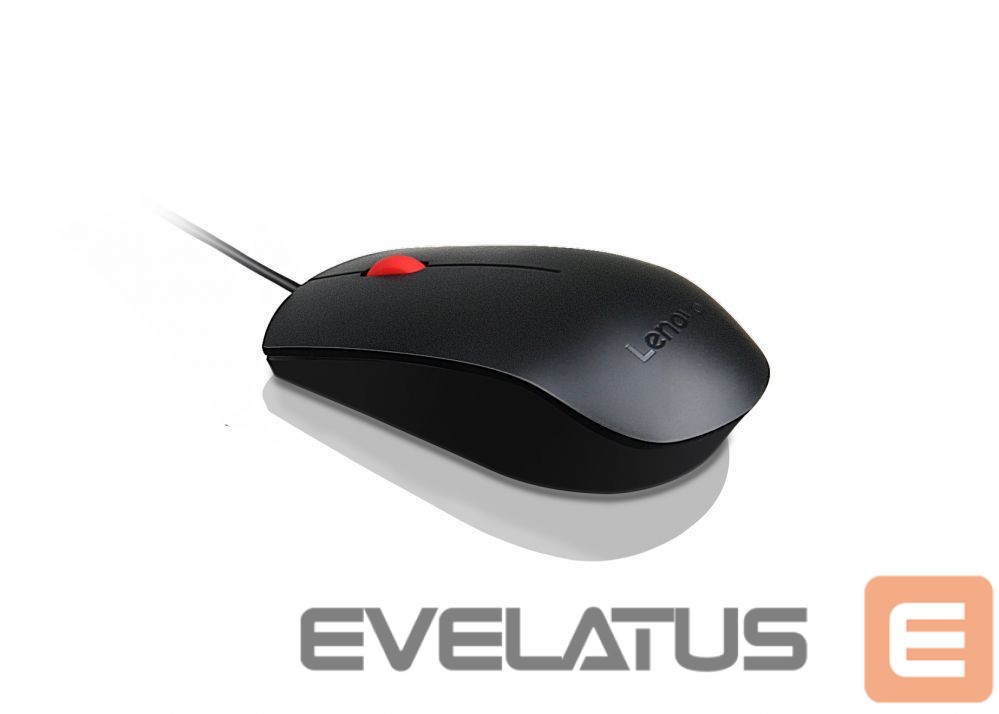 Компьютерная мышь Lenovo Essential USB Wired Mouse, 1600 DPI, 1.8 m, 3 Buttons, Black