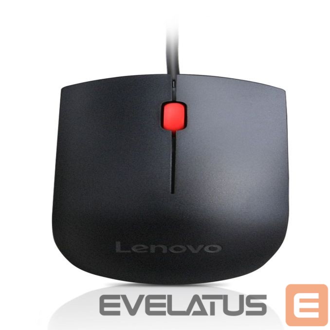 Компьютерная мышь Lenovo Essential USB Wired Mouse, 1600 DPI, 1.8 m, 3 Buttons, Black
