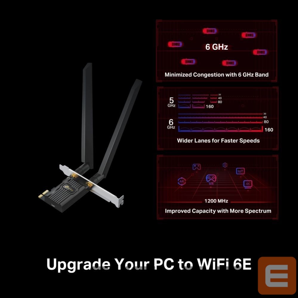 Коммутатор TP-Link WRL ADAPTER 5400MBPS WI-FI 6E/ARCHER TXE72E
