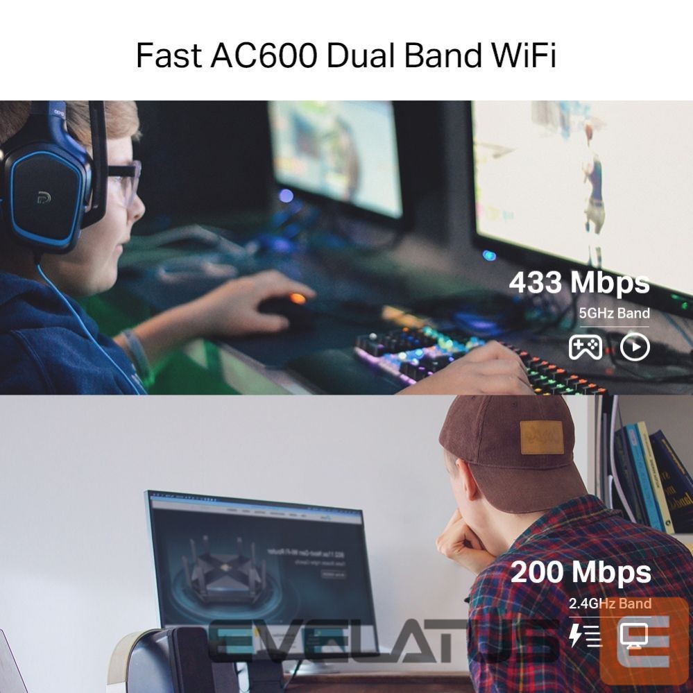 Коммутатор TP-Link WRL ADAPTER 600MBPS/DUAL BAND ARCHER T2E