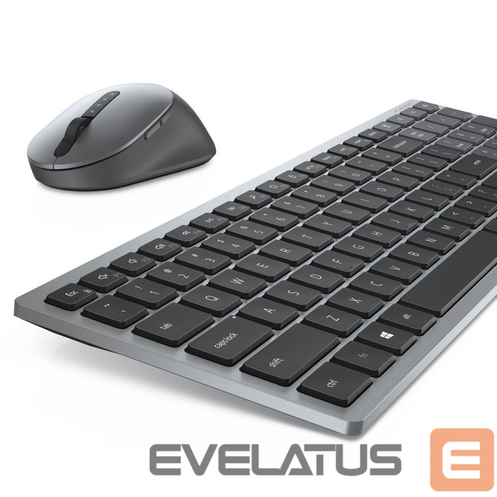 Компьютерная клавиатура Dell KM7120W Keyboard and Mouse Set, Wireless, Batteries included, NORD, Titan Gray