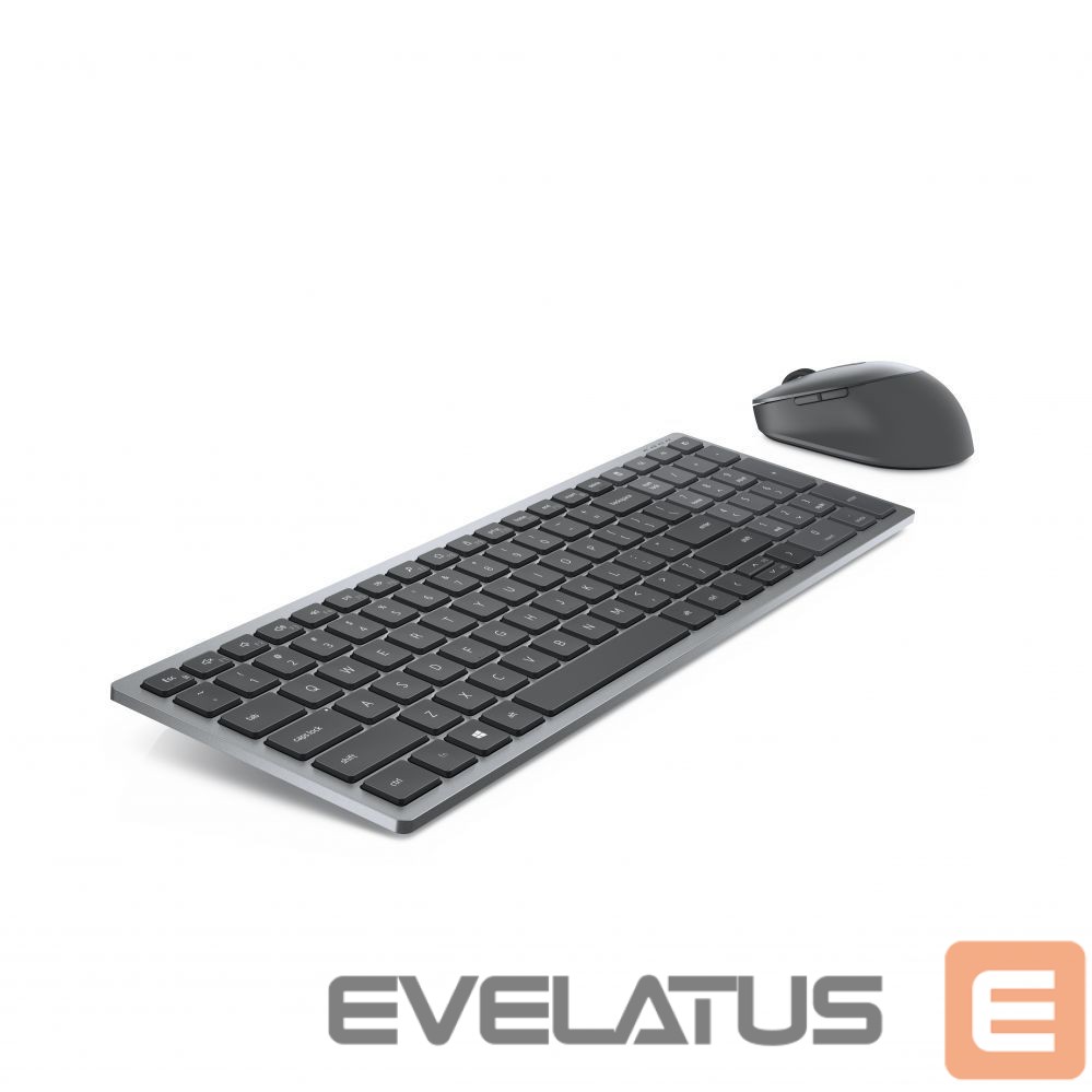 Компьютерная клавиатура Dell KM7120W Keyboard and Mouse Set, Wireless, Batteries included, NORD, Titan Gray