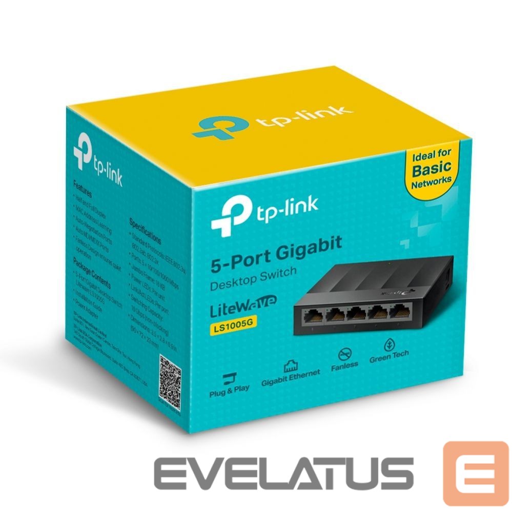 Сервер - Прочие аксессуары TP-Link 5-Port Desktop Switch LS1005G Unmanaged, Desktop