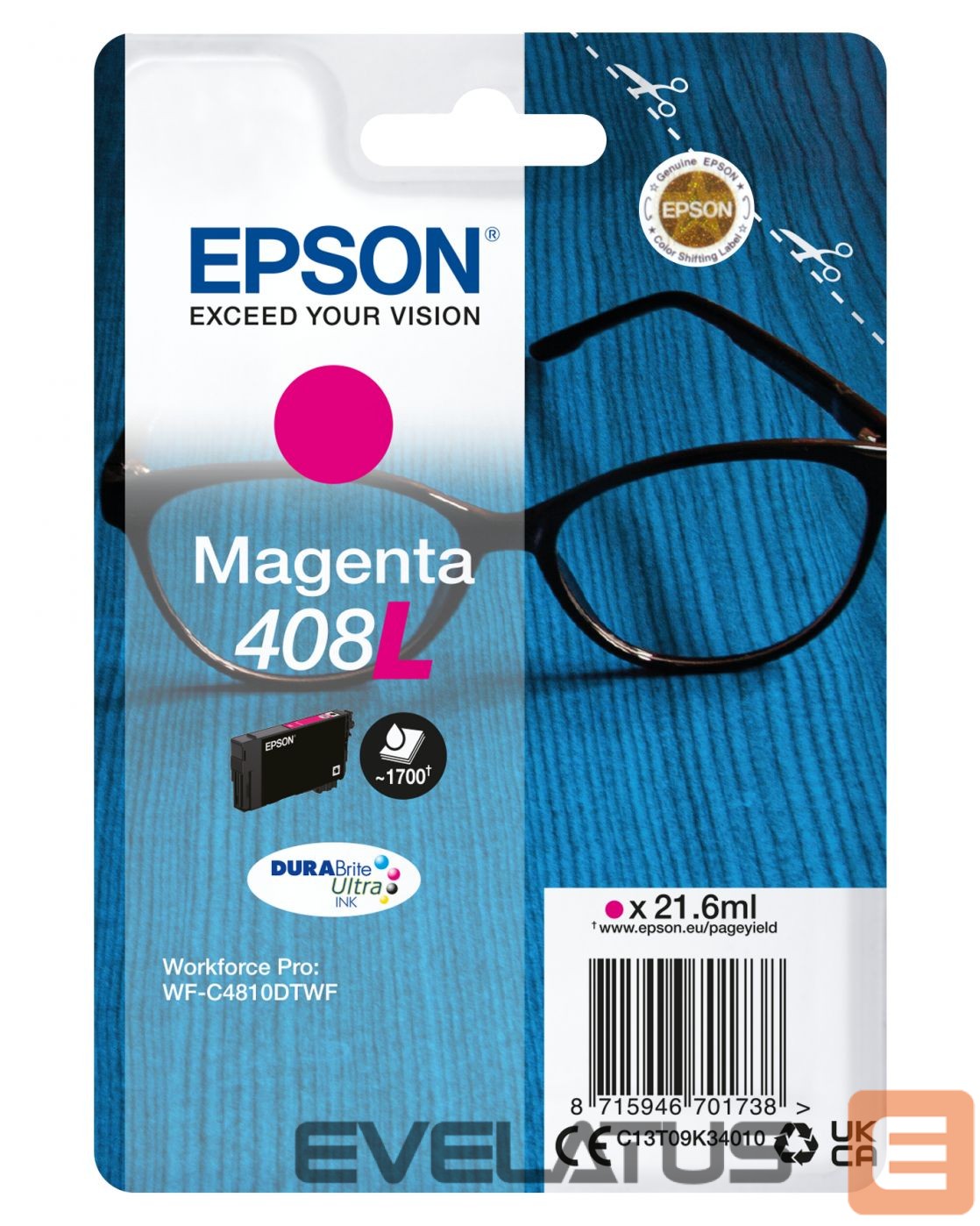Аксессуары и расходные материалы EPSON DURABrite Ultra 408L Ink cartrige, Magenta