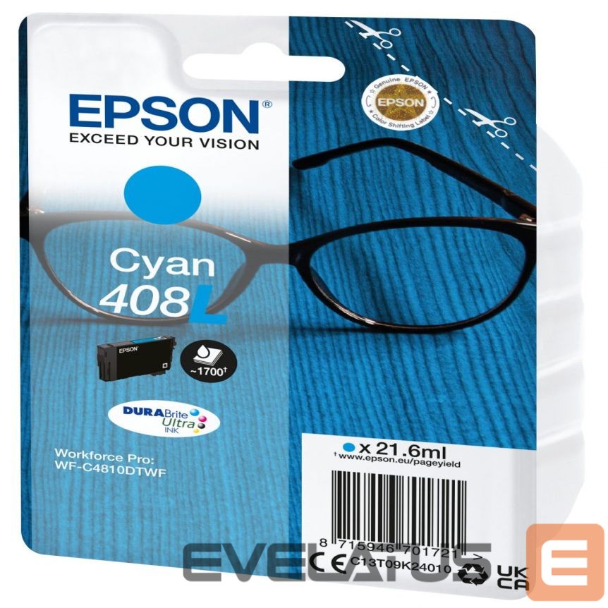 Аксессуары и расходные материалы EPSON DURABrite Ultra 408L Ink cartrige, Cyan