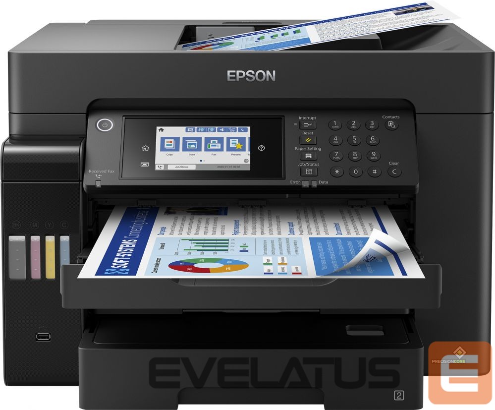 Принтер EPSON EcoTank L15160 Colour, Inkjet, Multicunctional Printer, A3+, Wi-Fi, Black