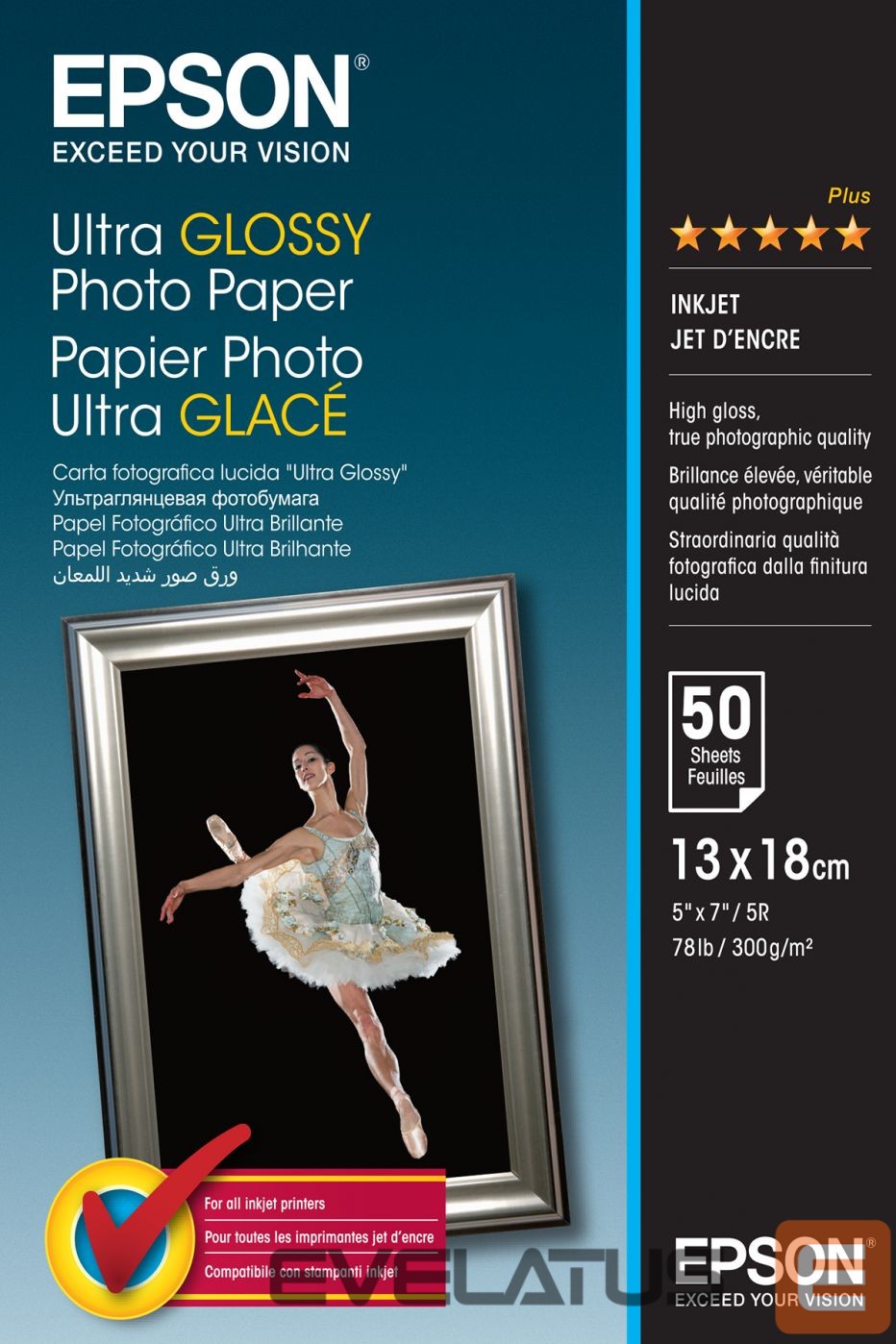 Офисные принадлежности EPSON Ultra Glossy Photo Paper 50 sheets, 13 x 18 cm, 300 g/m²