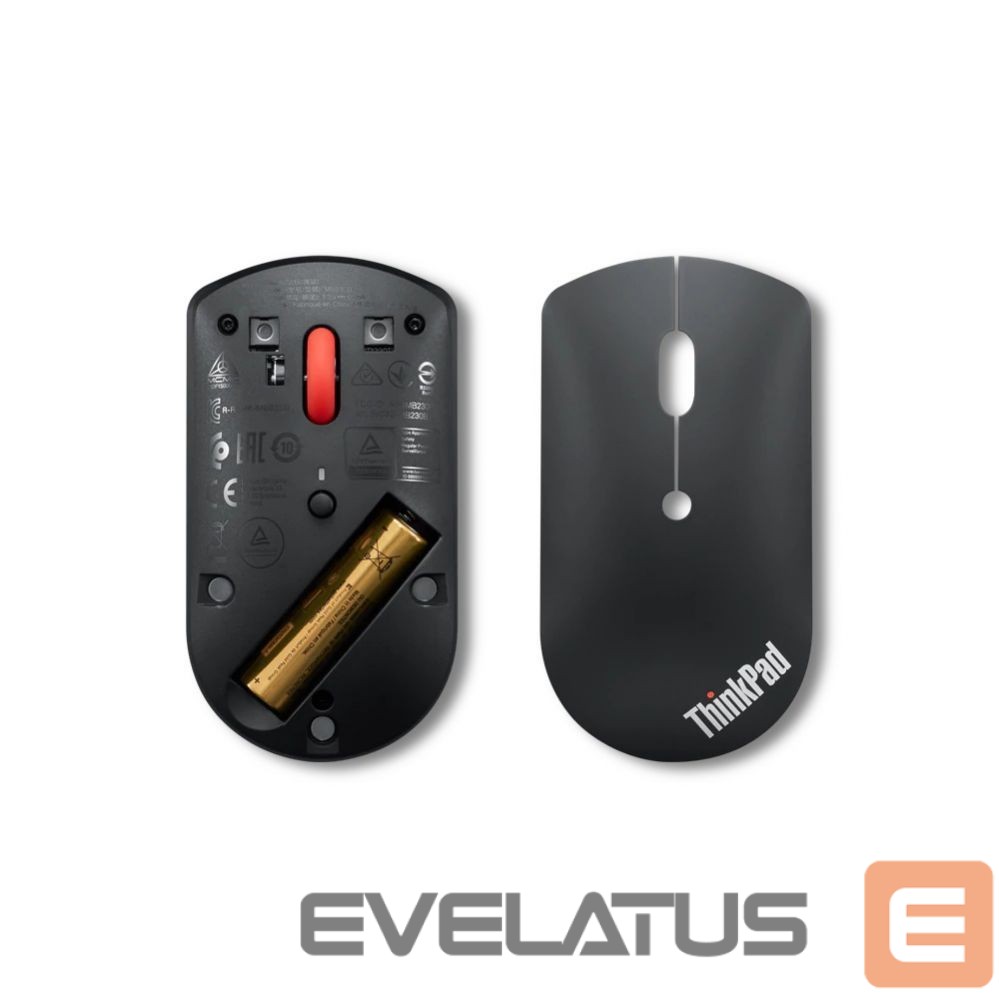 Компьютерная мышь Lenovo ThinkPad Bluetooth Silent Mouse Black, Bluetooth 5.0