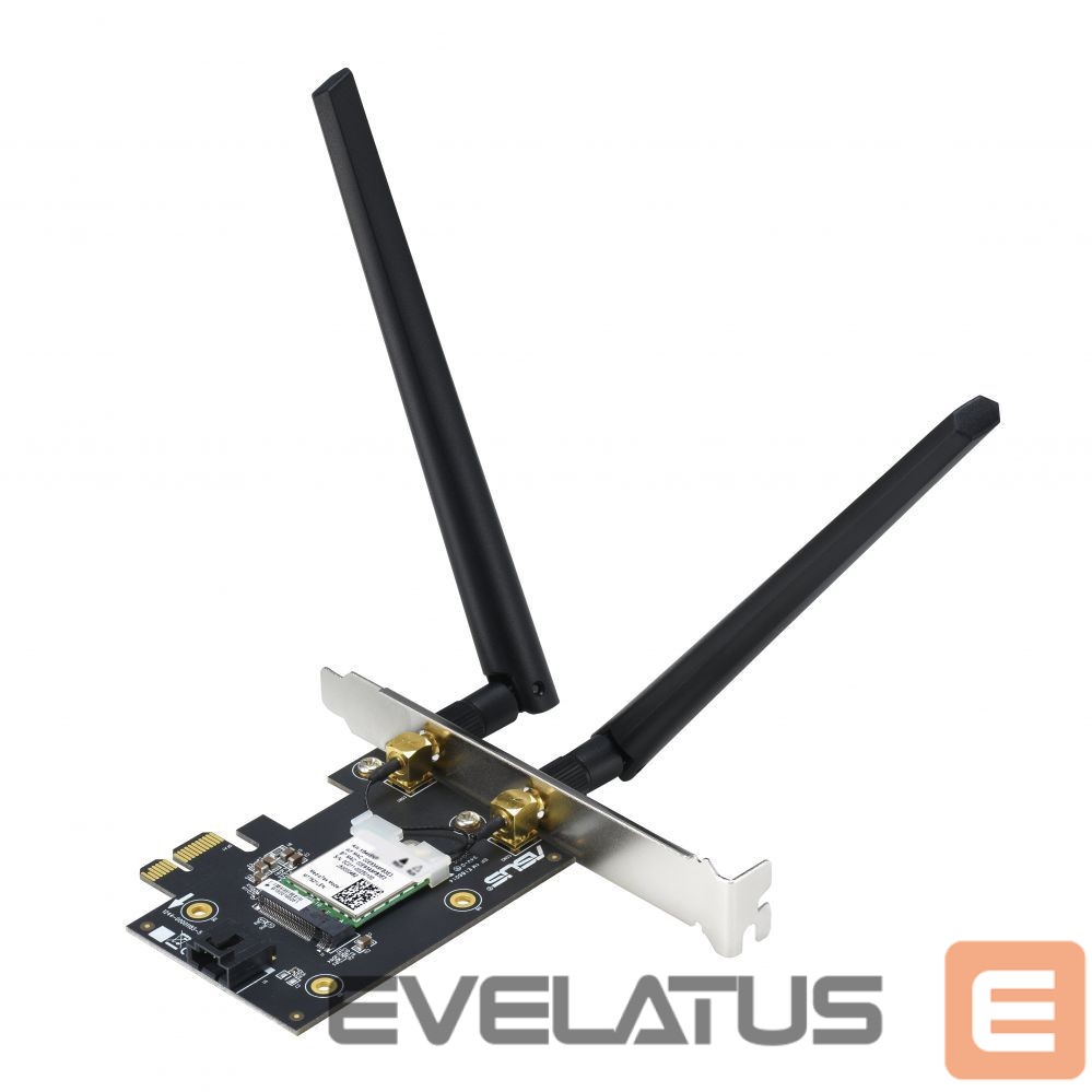 Роутер Asus AX1800 Dual-Band Bluetooth 5.2 PCIe Wi-Fi Adapter PCE-AX1800 802.11ax, 574+1201 Mbit/s, MU-MiMO Yes, No mobile broadband, Antenna type External