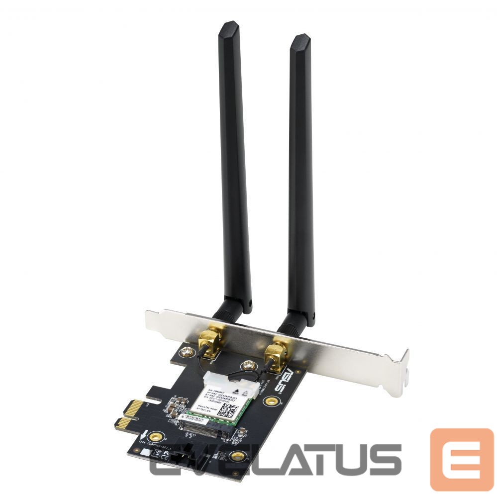 Роутер Asus AX1800 Dual-Band Bluetooth 5.2 PCIe Wi-Fi Adapter PCE-AX1800 802.11ax, 574+1201 Mbit/s, MU-MiMO Yes, No mobile broadband, Antenna type External