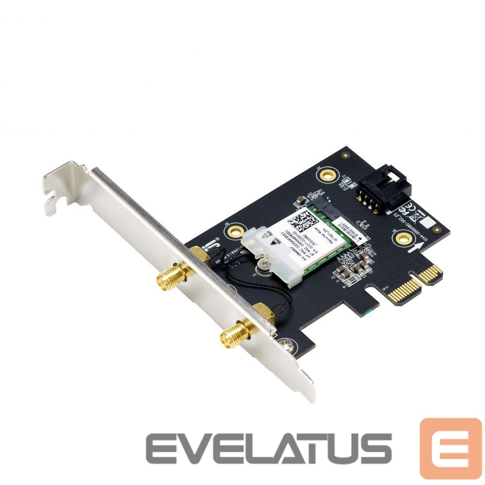 Роутер Asus AX1800 Dual-Band Bluetooth 5.2 PCIe Wi-Fi Adapter PCE-AX1800 802.11ax, 574+1201 Mbit/s, MU-MiMO Yes, No mobile broadband, Antenna type External