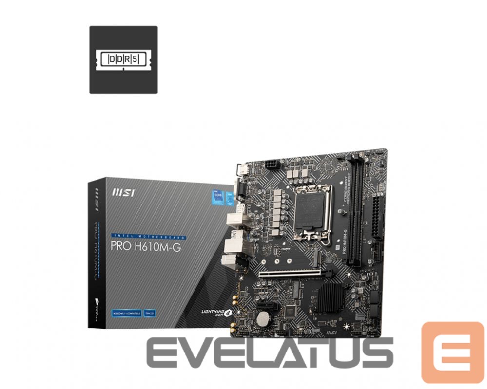 Материнская плата для процессоров Intel MSI PRO H610M-G