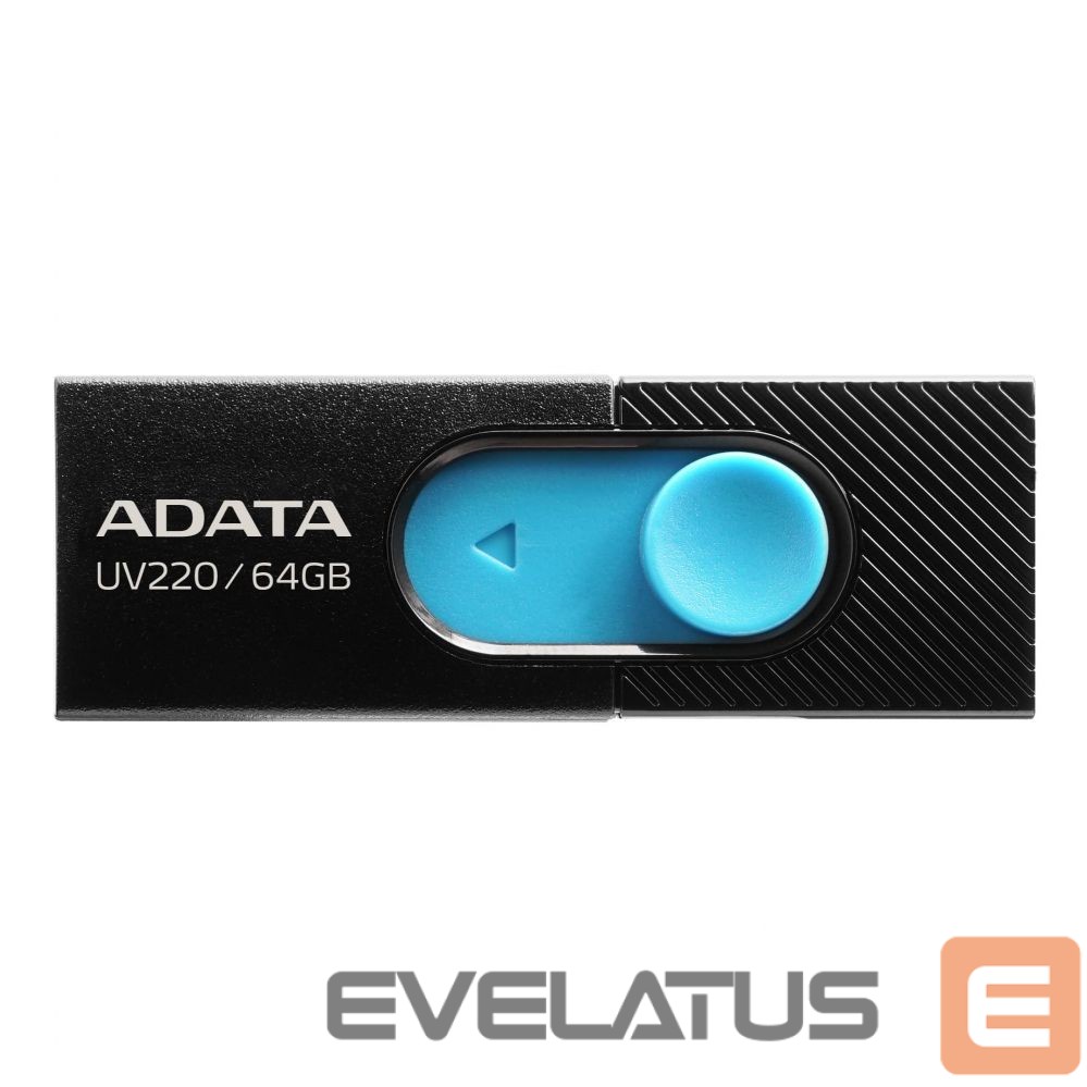 Флеш-накопитель ADATA UV220 64GB USB Flash Drive, Black/Blue