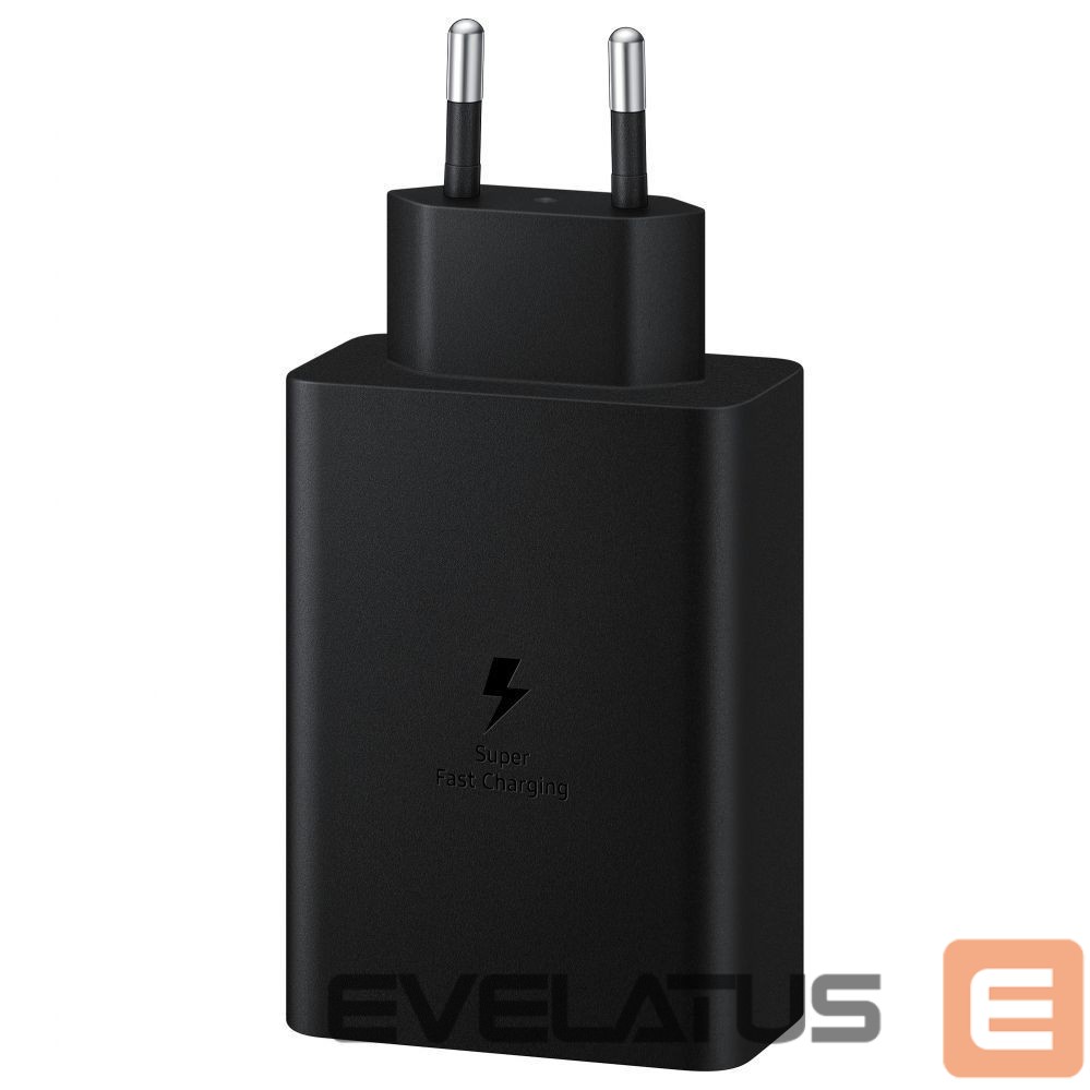 Адаптер Samsung Samsung charger 2x USB Type C / USB PPS, Power Delivery PD 65W, QC 3.0, AFC, FCP black (EP-T6530NBEGEU)