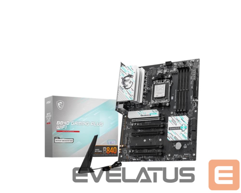 Материнская плата для процессоров AMD MSI Mainboard||AMD B840|SAM5|ATX|Memory slots 4|5xPCI-Express 16x|2xM.2|1xHDMI|1xAudio-In|1xAudio-Out|1xMicrophone|4xUSB 2.0|3xUSB 3.2|1xUSB-C|1xRJ45|B840GAMINGPLUSWIFI
