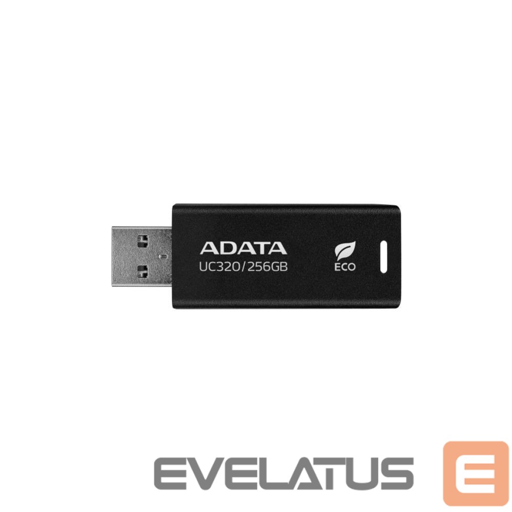Флеш-накопитель ADATA MEMORY DRIVE FLASH USB3.2 256G/BLACK UC320-256G-RBK/BK
