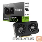 Графическая карта / Видеокарты Asus  Graphics Card||NVIDIA GeForce RTX 5050|8 GB|GDDR6|128 bit|PCIE 5.0 16x|Dual Slot Fansink|DUAL-RTX5050-O8G 