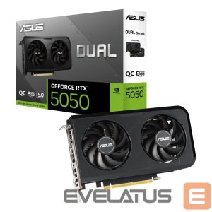 Графическая карта / Видеокарты Asus  Graphics Card||NVIDIA GeForce RTX 5050|8 GB|GDDR6|128 bit|PCIE 5.0 16x|Dual Slot Fansink|DUAL-RTX5050-O8G 