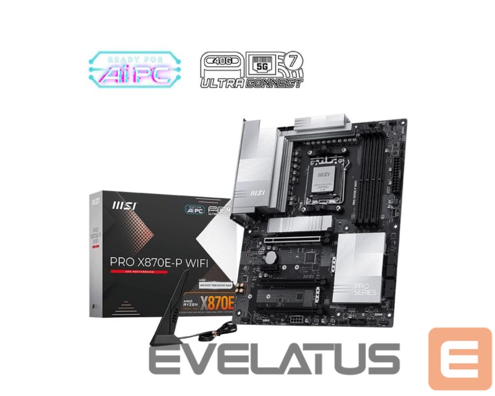 Материнская плата для процессоров AMD MSI Mainboard||AMD X870E|SAM5|ATX|Memory DDR5|Memory slots 4|PROX870E-PWIFI