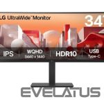 Монитор LG  LCD Monitor||34 "|3440 x 1440 pixels|Wide Quad HD|Native aspect ratio 21:9|LCD|Curved|34BA75QE-B 