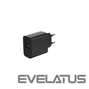 Зарядные устройства и провода Gembird  CHARGER USB UNIVERSAL QC3.0/TA-UC-PDQC20-01-BK 