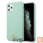 Чехол на заднюю панель Guess  Guess GUHCN58LSLMGG iPhone 11 Pro zielony/green hard case Silicone Vintage Gold Logo