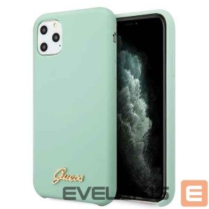 Чехол на заднюю панель Guess  Guess GUHCN58LSLMGG iPhone 11 Pro zielony/green hard case Silicone Vintage Gold Logo